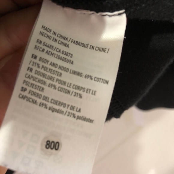 Black hoodie with reflective letters - Picture 6 of 6